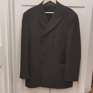 Men's Italian made dark grey, double breasted blazer